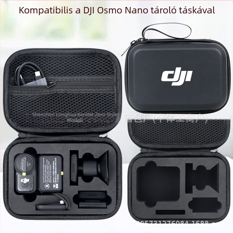 Osmo Nano akciókamera tároló táska – PU anyag, 166 g, kompatibilis Osmo Nano-val