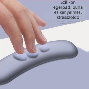 Ergonomikus csuklóvédő egérpad memóriahab és szilikon bevonattal, ergonikus számítógép‑irodai kiegészítő