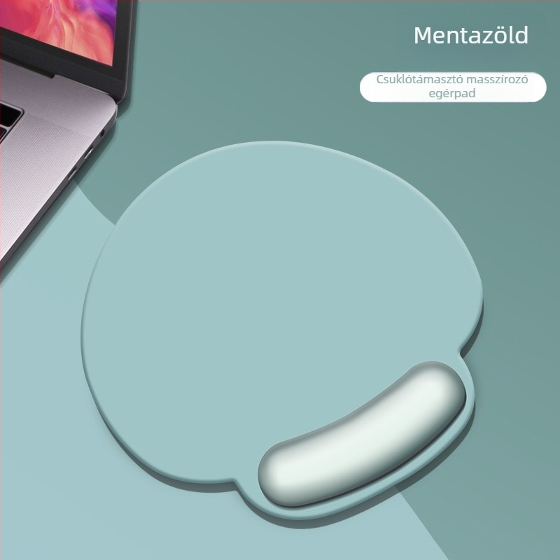 Ergonomikus csuklóvédő egérpad memóriahab és szilikon bevonattal, ergonikus számítógép‑irodai kiegészítő