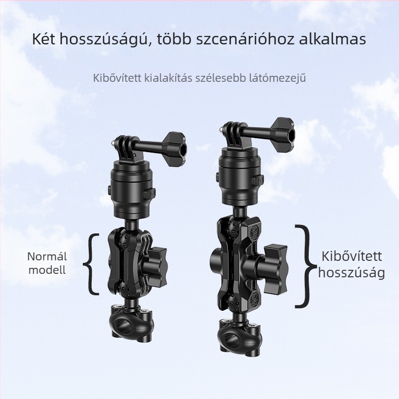 Motorkerékpárhoz való telefon-tartó 25 mm golyófej-adapterrel – LL8-1, alumínium-nylon ötvözet, egyetlen kattintásos gyorskioldó
