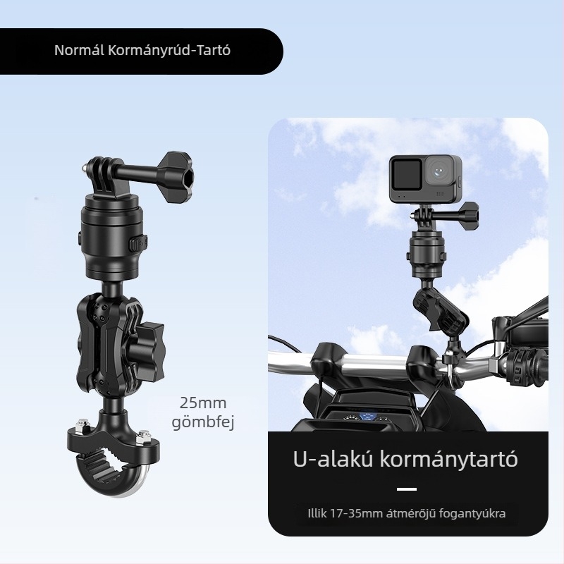 Motorkerékpárhoz való telefon-tartó 25 mm golyófej-adapterrel – LL8-1, alumínium-nylon ötvözet, egyetlen kattintásos gyorskioldó