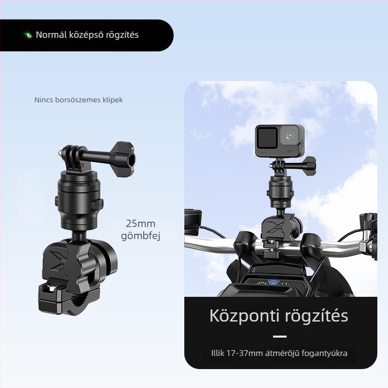 Motorkerékpárhoz való telefon-tartó 25 mm golyófej-adapterrel – LL8-1, alumínium-nylon ötvözet, egyetlen kattintásos gyorskioldó