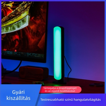 Éjszakai fény asztali hangulatlámpa – USB táplálás, távirányító, zenei üzemmód, geometriai 3D tervezés, PP lámpabúra