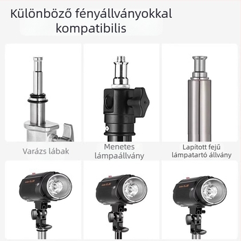 Fotózási vaku alap, 200W, menetes csatlakozás, kompatibilis SK400II és SL60