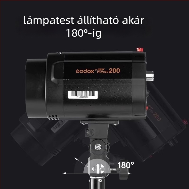 Fotózási vaku alap, 200W, menetes csatlakozás, kompatibilis SK400II és SL60