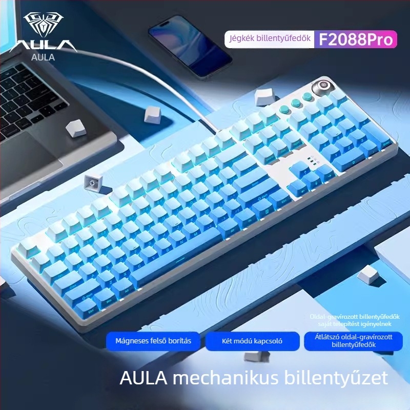 Tarantula F2088pro Játékos mechanikus billentyűzet — 108 gomb, vezetékkel, mechanikus kapcsolók, ABS injektált anyag, 1 év garancia