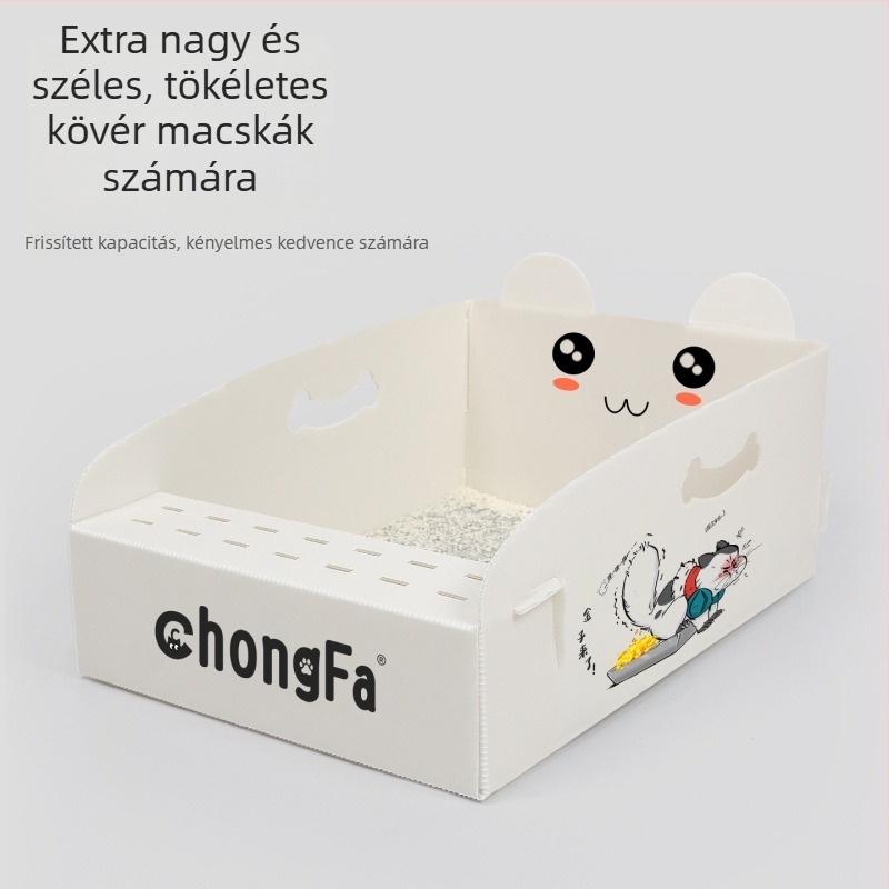 Egyszer használatos macskaalomtálca, extra nagy, vízálló, összecsukható, kültéri utazásokhoz