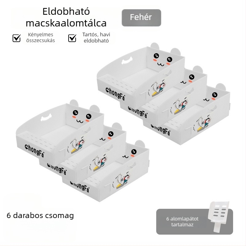 Egyszer használatos macskaalomtálca, extra nagy, vízálló, összecsukható, kültéri utazásokhoz