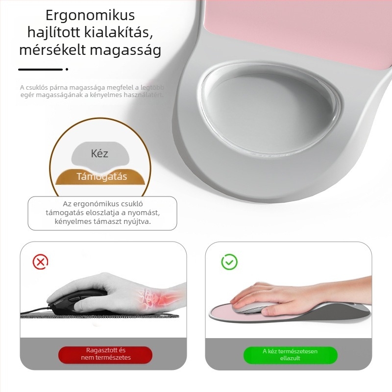 X3 modell; Szilikon ergonómikus csuklópárna egérhez; egyoldalas; logó nyomtatás; OEM testreszabás