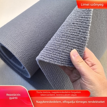 Csíkos vastagított teljes tekercses szőnyeg, poliészter, kötött, négyszögletes alakú, stúdió, iroda és hálószoba