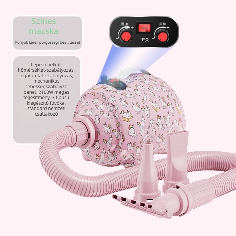 Állati szőrzet szárítója, tervezés kar nélküli — 2000W+ AC motor, 220V, túlmelegedés elleni védelem
