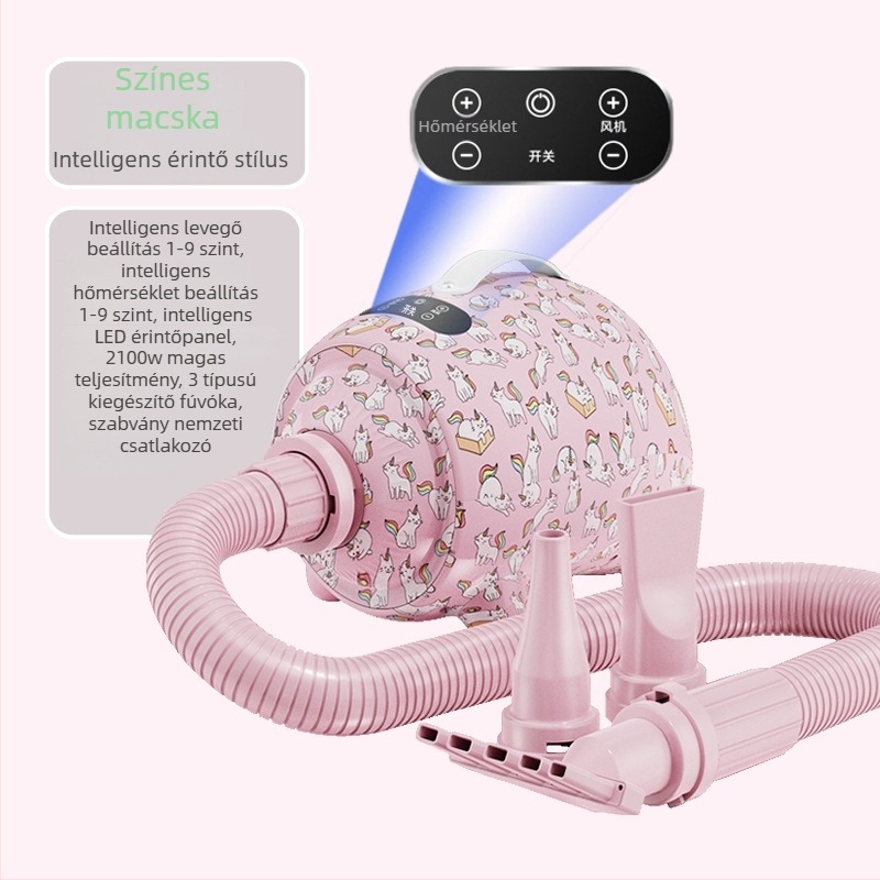 Állati szőrzet szárítója, tervezés kar nélküli — 2000W+ AC motor, 220V, túlmelegedés elleni védelem