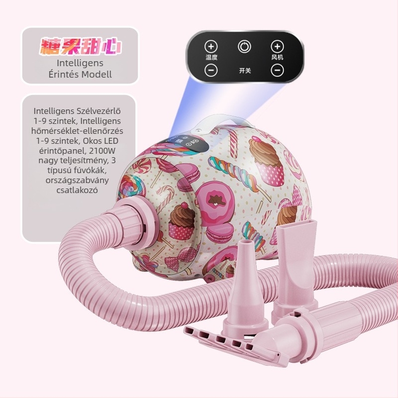 Állati szőrzet szárítója, tervezés kar nélküli — 2000W+ AC motor, 220V, túlmelegedés elleni védelem