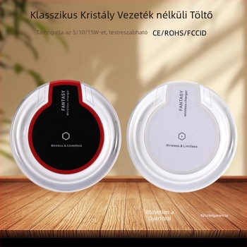 Asztali vezeték nélküli töltő, 15W gyorstöltés, QC3.0, 2A kimenet