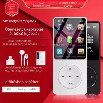 Diákverzió MP3/MP4/MP5 kártyás kompakt hordozható zenelejátszó külső hangszóróval