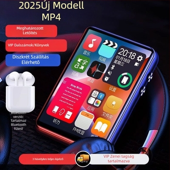 MP4/MP3 Zenelejátszó érintőképernyővel és Bluetooth-kapcsolattal — ultra vékony, regényolvasáshoz