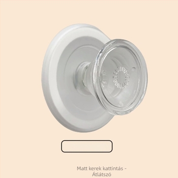 Snap-on MagSafe mágneses telefon-tartó, kerek matt lemez, átlátszó PC, leválasztható, univerzális