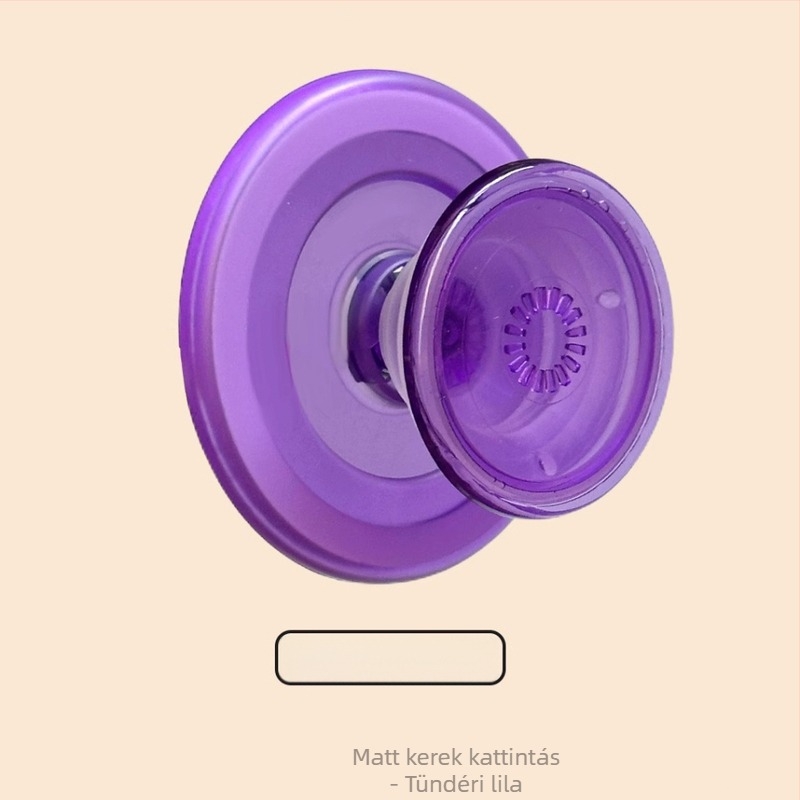 Snap-on MagSafe mágneses telefon-tartó, kerek matt lemez, átlátszó PC, leválasztható, univerzális