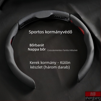Nappa bőr kormánykerék borítás, univerzális minden évszakra, csúszásmentes, izzadságot elnyelő, perforált