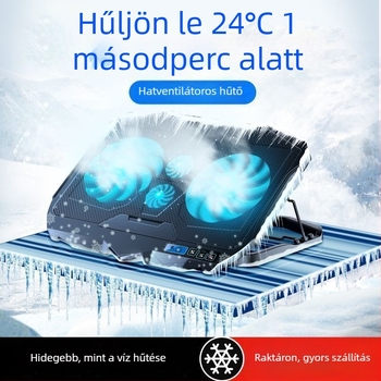 Beépített ventilátoros laptop hűtőállvány – légáramlatos hűtés, notebookokhoz, PlayBookhoz és más eszközökhöz