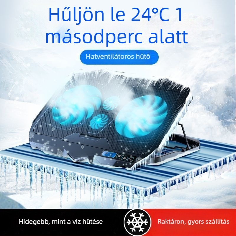 Beépített ventilátoros laptop hűtőállvány – légáramlatos hűtés, notebookokhoz, PlayBookhoz és más eszközökhöz