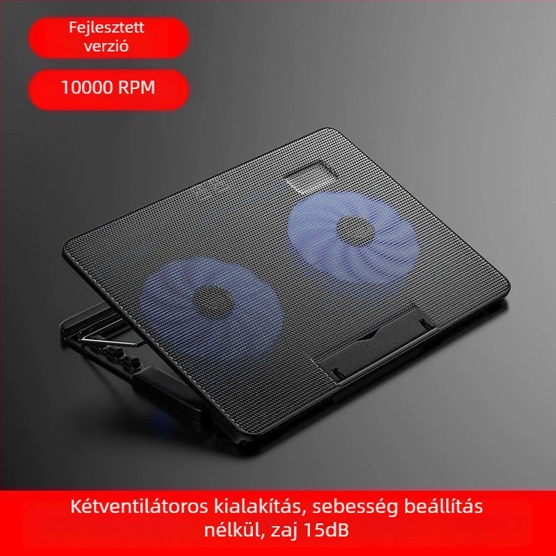 Beépített ventilátoros laptop hűtőállvány – légáramlatos hűtés, notebookokhoz, PlayBookhoz és más eszközökhöz
