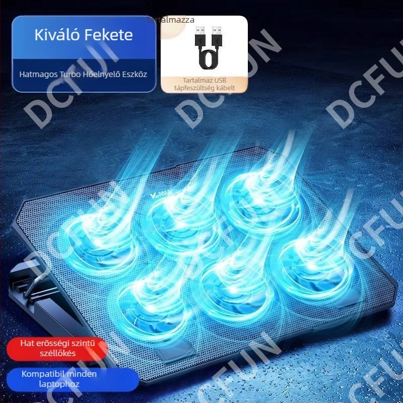 Beépített ventilátoros laptop hűtőállvány – légáramlatos hűtés, notebookokhoz, PlayBookhoz és más eszközökhöz