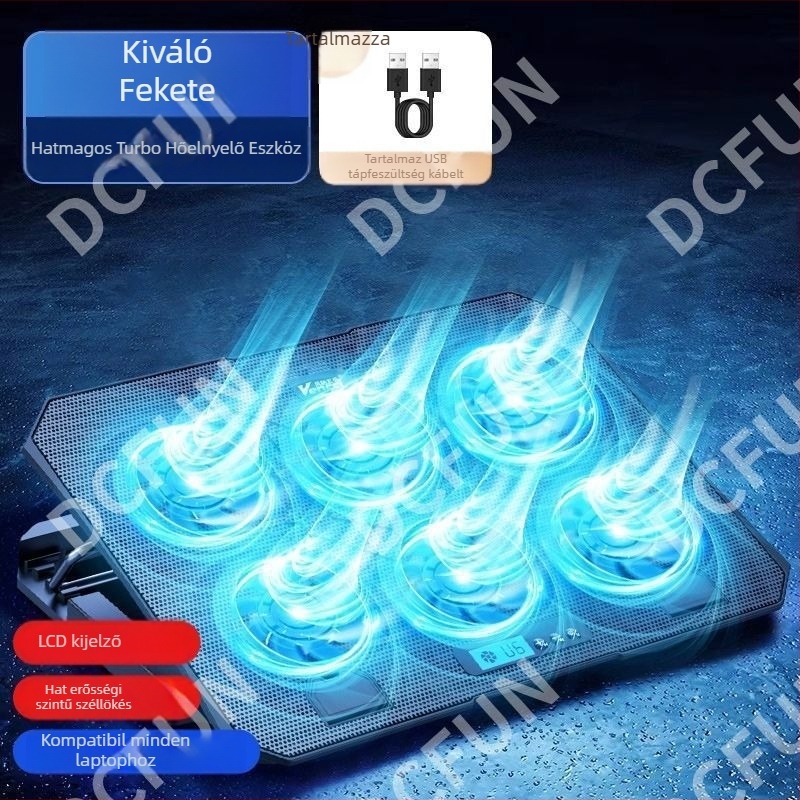 Beépített ventilátoros laptop hűtőállvány – légáramlatos hűtés, notebookokhoz, PlayBookhoz és más eszközökhöz