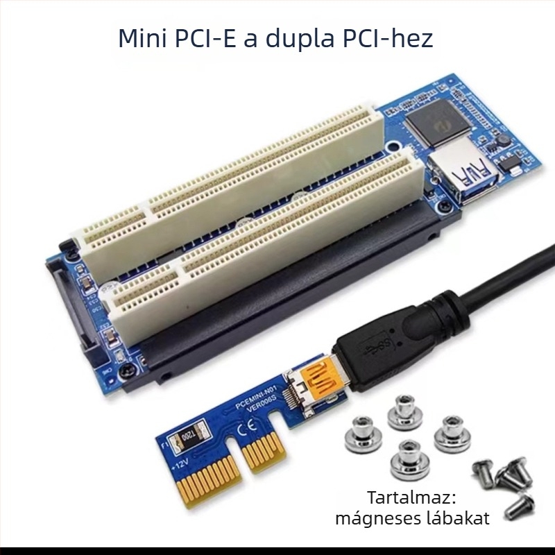 Adapterkár USB-PCI videófelvételhez és vezérléshez, CX12, ASM1083, rézmag, átviteli sebesség 500