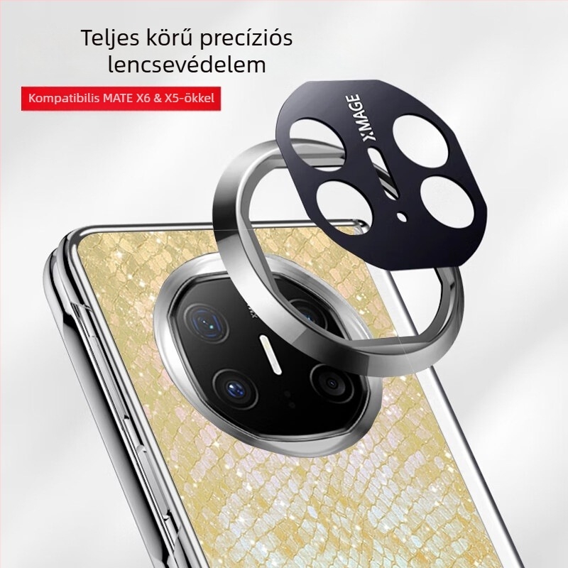 Huawei MateX6-hoz készült tok elektroplatinált csuklópántokkal, teljes védelem, ütésálló