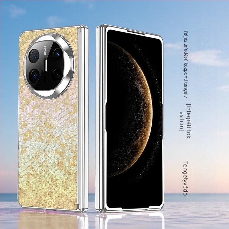 Huawei MateX6-hoz készült tok elektroplatinált csuklópántokkal, teljes védelem, ütésálló