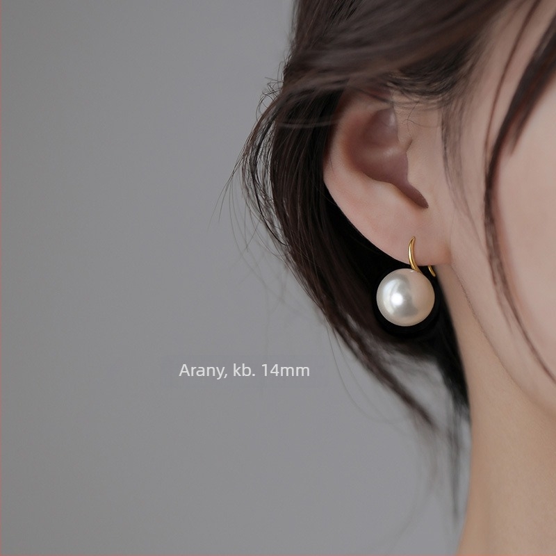 Kagylóhéjas gyöngy fülbevalók, geometriai forma, őszi 2025, édes és hűvös stílus, nőknek