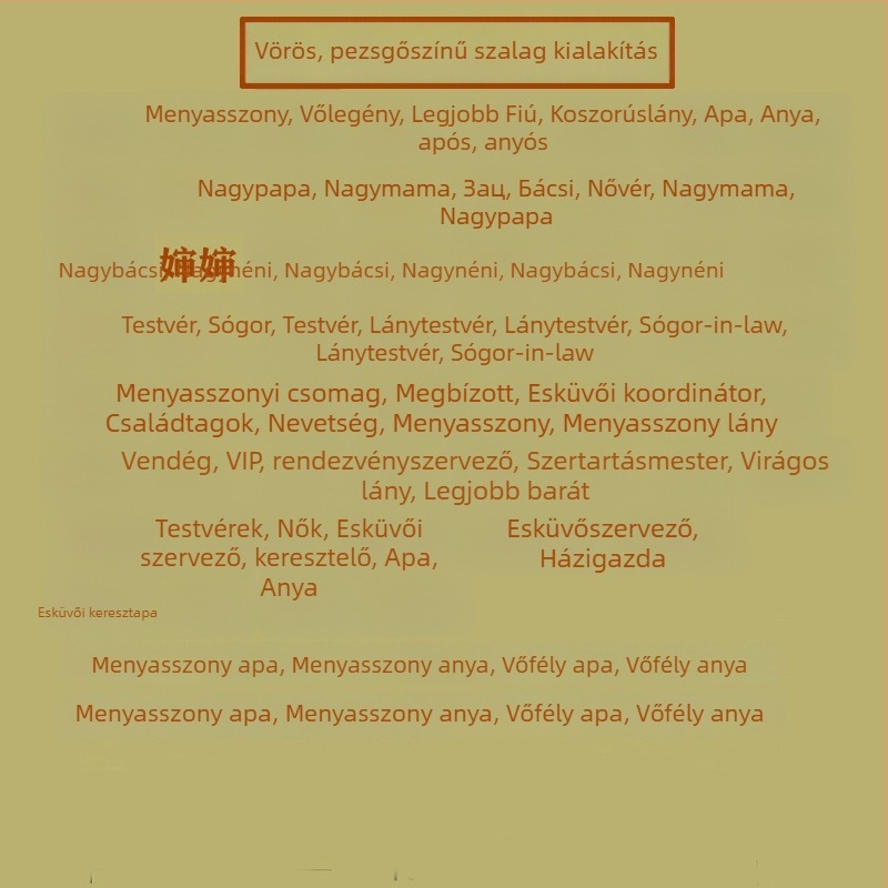 Esküvői gomblyuk-virág készlet – koreai stílus, családi készlet, Termékkód: Beautiful lady 230131, Márka: Other, Importált: Nem