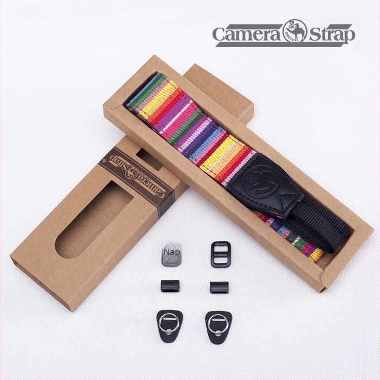 Ethnic Customs kamera pánt SLR, tükrör nélküli és Polaroid kamerákhoz – OEM testreszabás elérhető, tartalmaz adapter rögzítőelemeket