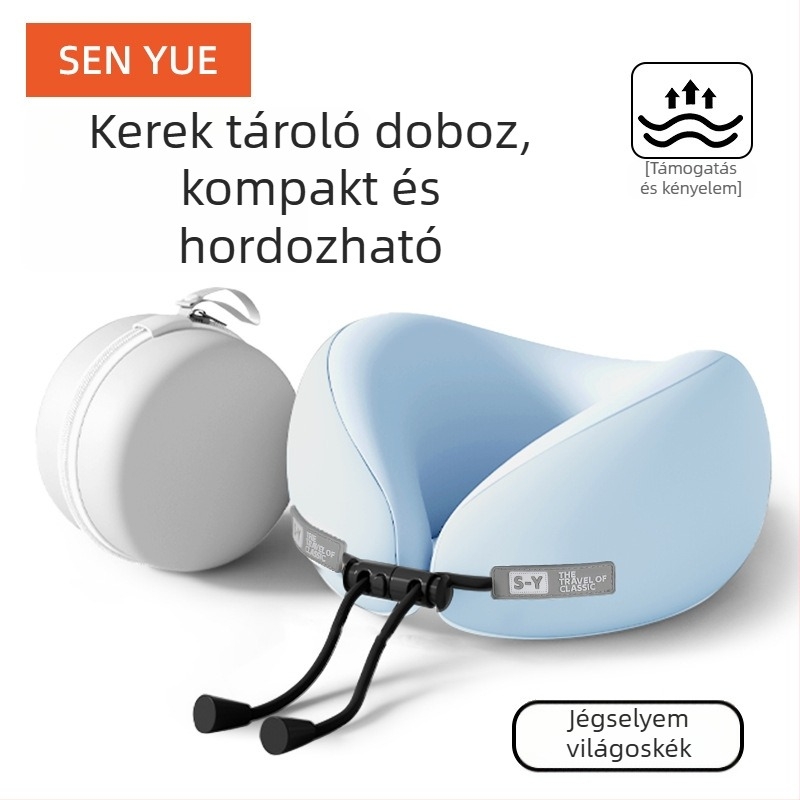 Nothing U-alakú utazó párna memóriahabbal, minimalist stílus, univerzális illeszkedés