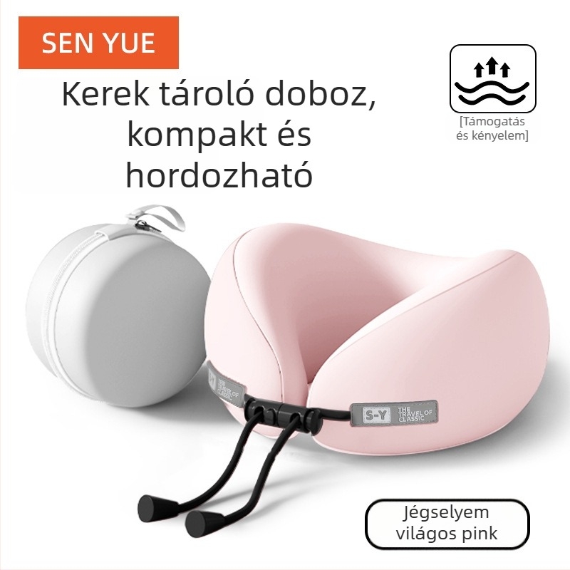 Nothing U-alakú utazó párna memóriahabbal, minimalist stílus, univerzális illeszkedés