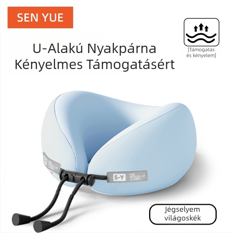 Nothing U-alakú utazó párna memóriahabbal, minimalist stílus, univerzális illeszkedés