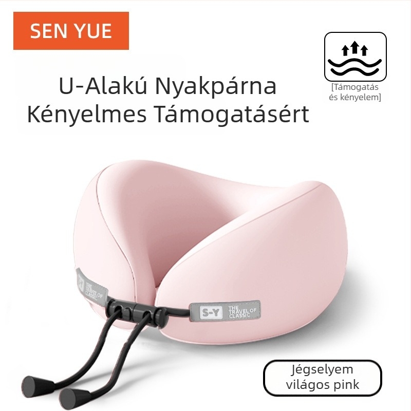 Nothing U-alakú utazó párna memóriahabbal, minimalist stílus, univerzális illeszkedés