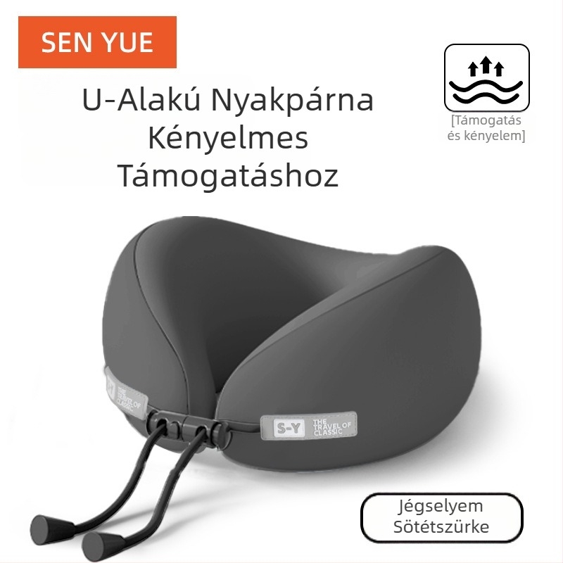 Nothing U-alakú utazó párna memóriahabbal, minimalist stílus, univerzális illeszkedés