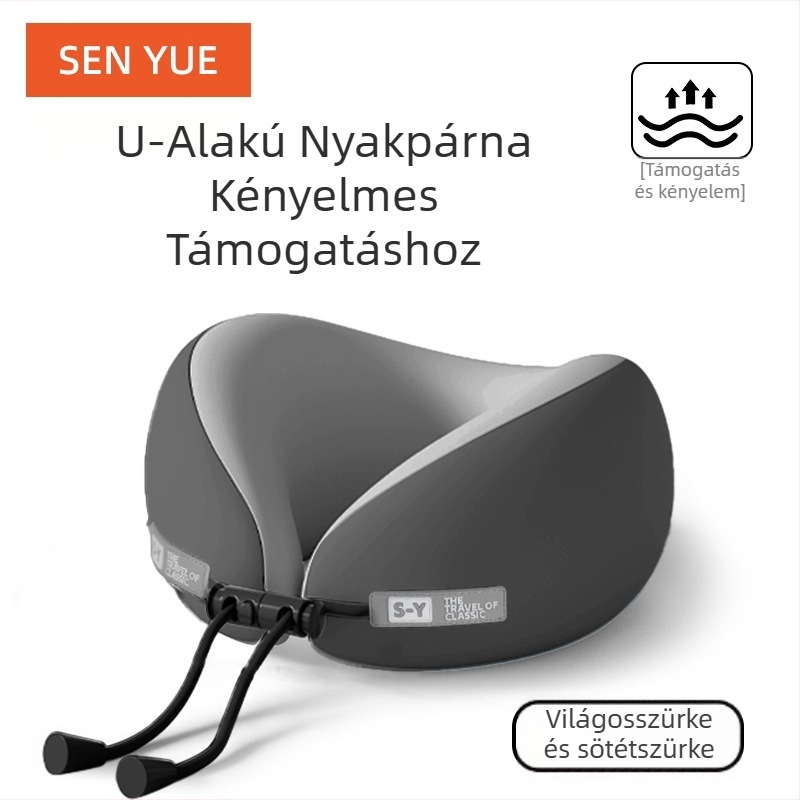 Nothing U-alakú utazó párna memóriahabbal, minimalist stílus, univerzális illeszkedés