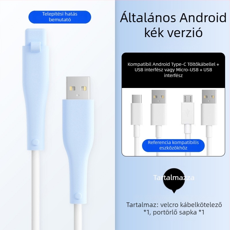 Szilikon adatkábel védőborítás – Teljes körű, 413-as modell; kompatibil Apple, Huawei, Xiaomi és Vivo adatkábelekkel; védelem a törés és a fémkopás ellen.