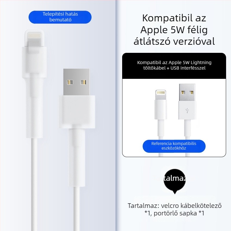 Szilikon adatkábel védőborítás – Teljes körű, 413-as modell; kompatibil Apple, Huawei, Xiaomi és Vivo adatkábelekkel; védelem a törés és a fémkopás ellen.