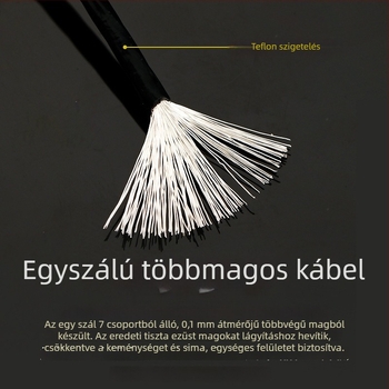 DIY5 Sterling ezüst audio jelkábel erősítőhöz – 20g, ezüst mag és vezeték