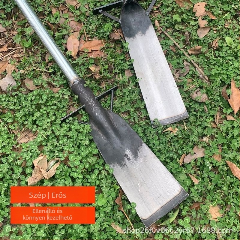 Junbaida mangán-acéllal készült lapát fák gyökérátültetéséhez, kertészeti eszköz a talaj átforgatásához