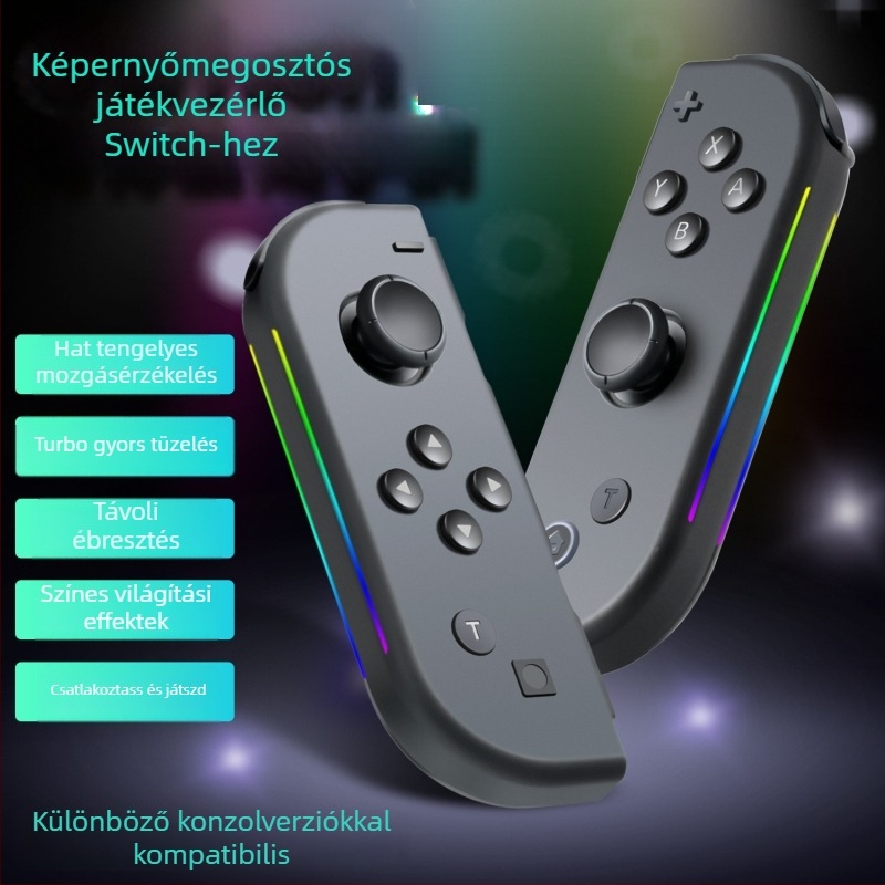 JC112 játékkontroller Switchhez Type-C interfésszel, 6-tengelyes mozgásérzékelő és rezgés