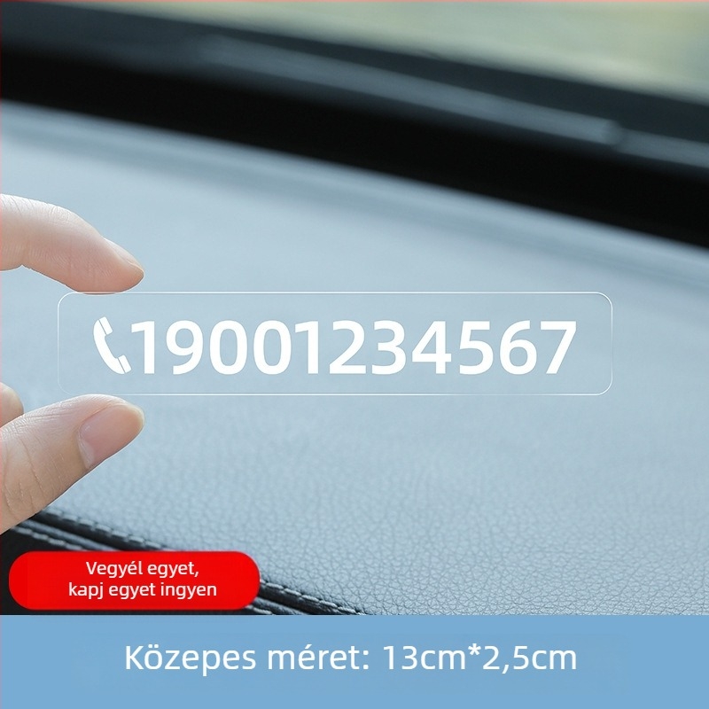 Yi Ju ideiglenes parkolótábla autóhoz, műanyag, ragasztó típus, modell AL-6693, logó nyomtatva