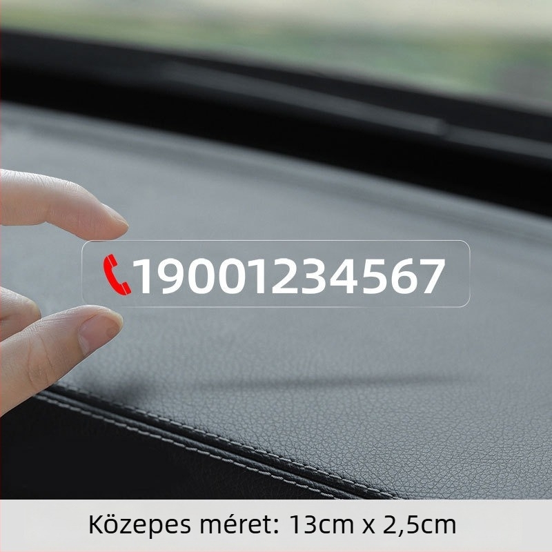 Yi Ju ideiglenes parkolótábla autóhoz, műanyag, ragasztó típus, modell AL-6693, logó nyomtatva