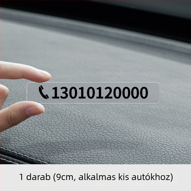 Yi Ju ideiglenes parkolótábla autóhoz, műanyag, ragasztó típus, modell AL-6693, logó nyomtatva