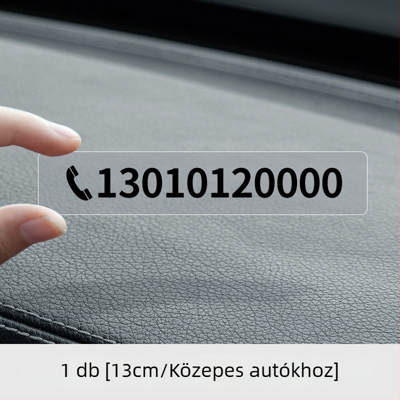 Yi Ju ideiglenes parkolótábla autóhoz, műanyag, ragasztó típus, modell AL-6693, logó nyomtatva