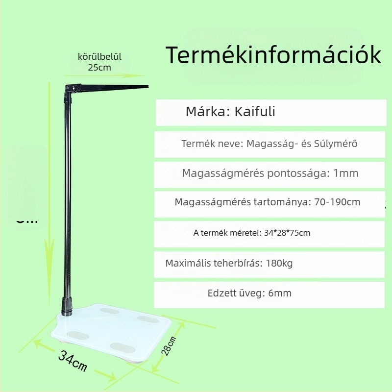 Elektronikus testsúlymérő testzsír- és nedvességméréssel, kalóriaszámítás, Bluetooth